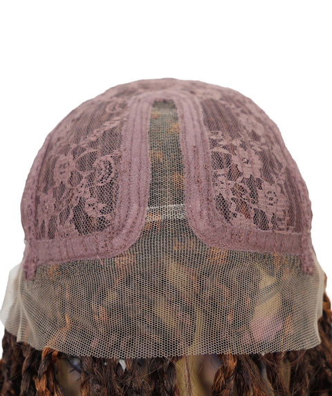 Denessa Women's Elegant Medile Part Short Micro Braided Wig