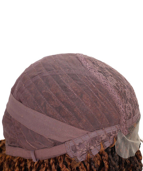 Denessa Women's Elegant Medile Part Short Micro Braided Wig