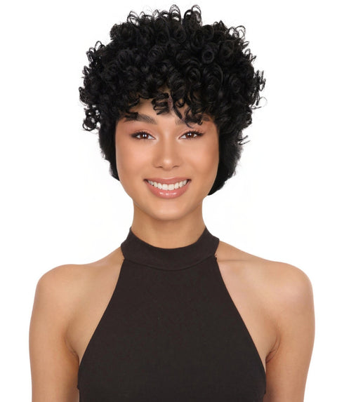 Zala Natural Bounce, Voluminous Texture, 9" Short Curly full Wig for Women