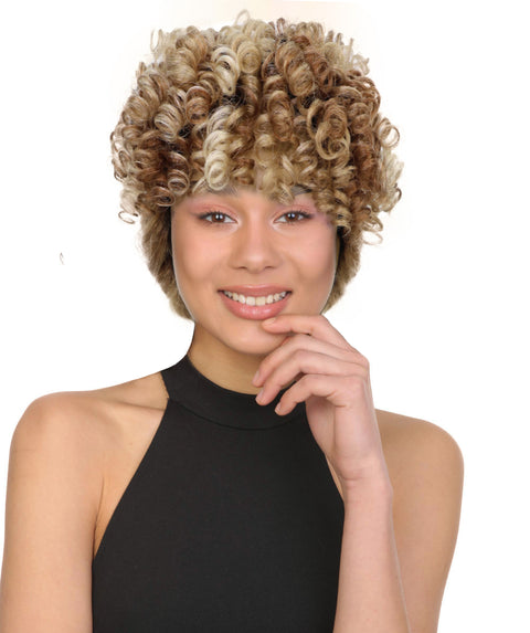 Zala Natural Bounce, Voluminous Texture, 9" Short Curly full Wig for Women