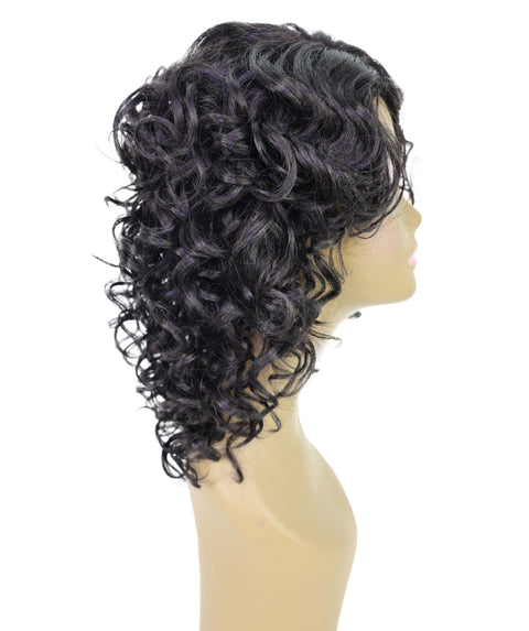 Toniann Shoulder-Length Wavy Synthetic 15.5 inch Wig with Side Part