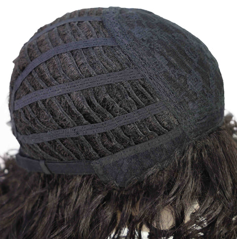 Toniann Shoulder-Length Wavy Synthetic 15.5 inch Wig with Side Part