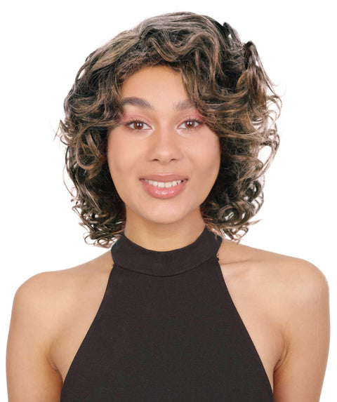 Toniann Shoulder-Length Wavy Synthetic 15.5 inch Wig with Side Part