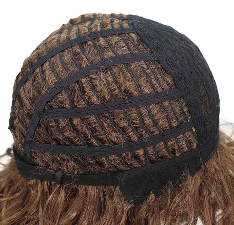 Toniann Shoulder-Length Wavy Synthetic 15.5 inch Wig with Side Part