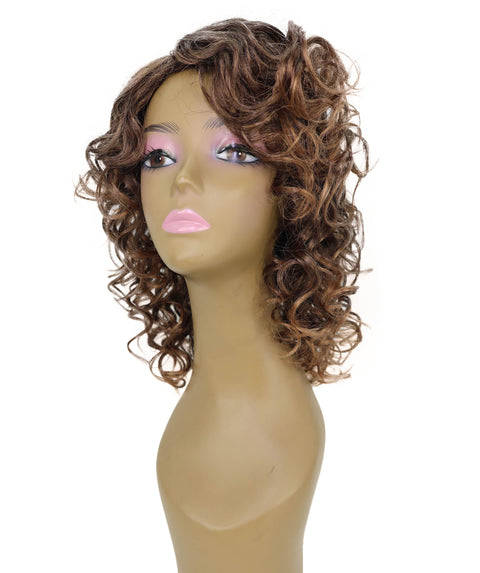 Toniann Shoulder-Length Wavy Synthetic 15.5 inch Wig with Side Part