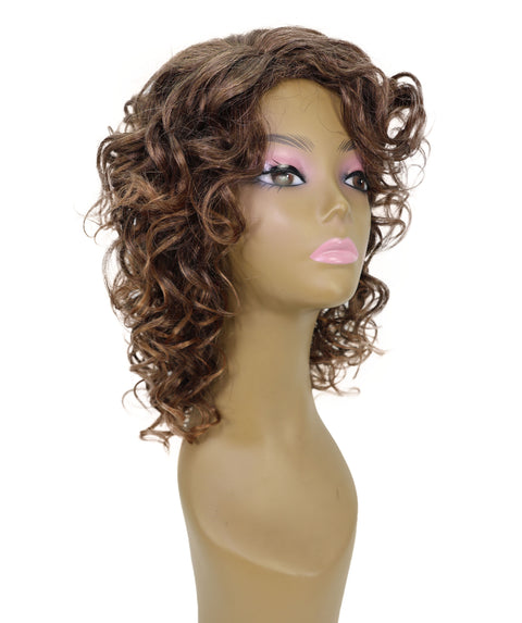 Toniann Shoulder-Length Wavy Synthetic 15.5 inch Wig with Side Part