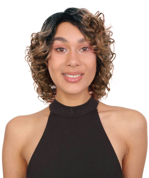 Toniann Shoulder-Length Wavy Synthetic 15.5 inch Wig with Side Part