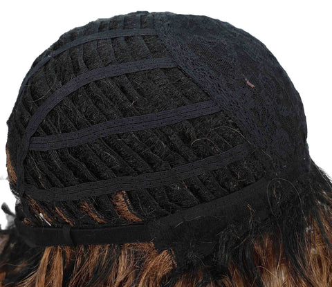 Toniann Shoulder-Length Wavy Synthetic 15.5 inch Wig with Side Part