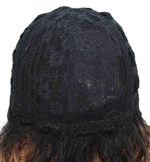 Toniann Shoulder-Length Wavy Synthetic 15.5 inch Wig with Side Part