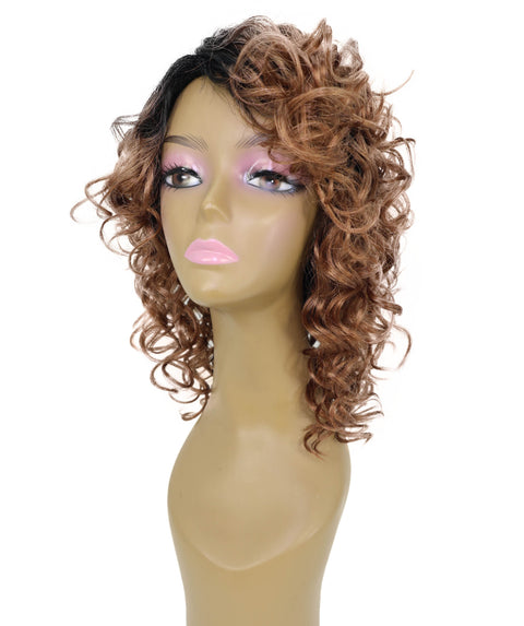 Toniann Shoulder-Length Wavy Synthetic 15.5 inch Wig with Side Part