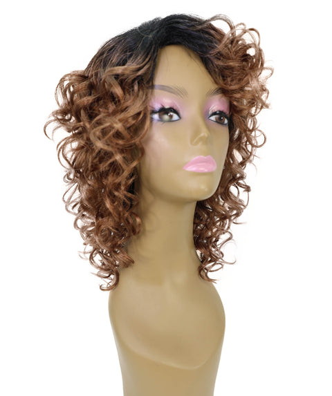 Toniann Shoulder-Length Wavy Synthetic 15.5 inch Wig with Side Part