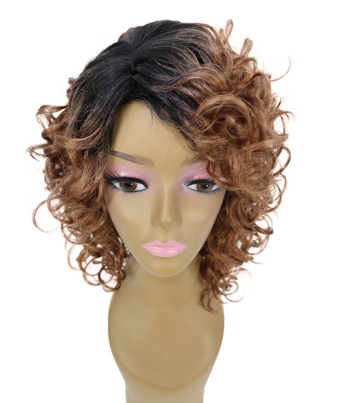 Toniann Shoulder-Length Wavy Synthetic 15.5 inch Wig with Side Part