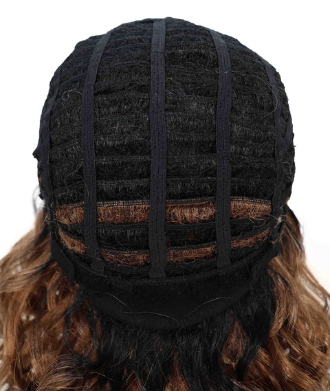 Toniann Shoulder-Length Wavy Synthetic 15.5 inch Wig with Side Part