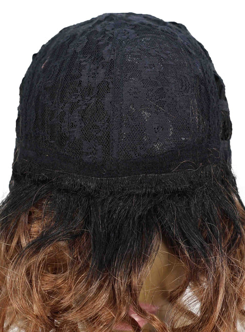 Toniann Shoulder-Length Wavy Synthetic 15.5 inch Wig with Side Part