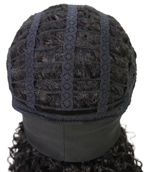 Oluchi Natural Texture Synthetic Shoulder Length Curly Half Wig with Hairband