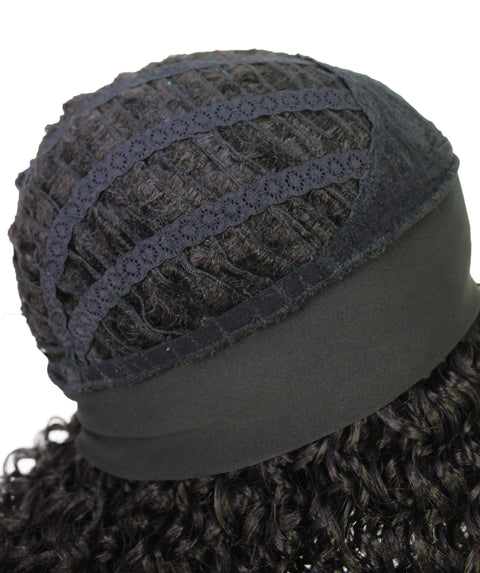 Oluchi Natural Texture Synthetic Shoulder Length Curly Half Wig with Hairband