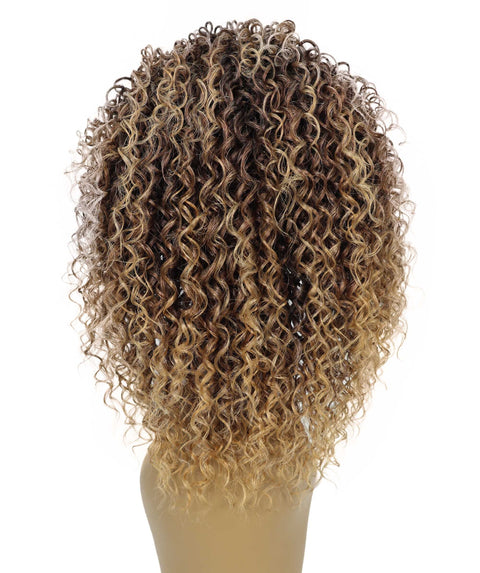 Oluchi Natural Texture Synthetic Shoulder Length Curly Half Wig with Hairband