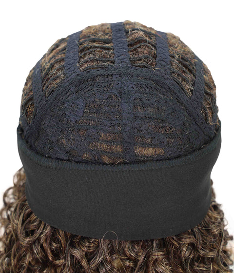 Oluchi Natural Texture Synthetic Shoulder Length Curly Half Wig with Hairband