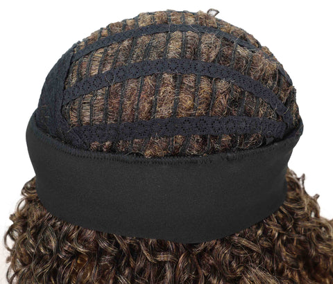 Oluchi Natural Texture Synthetic Shoulder Length Curly Half Wig with Hairband