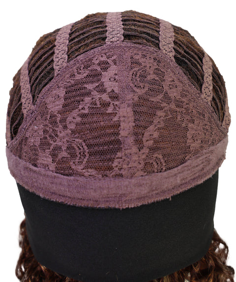 Oluchi Natural Texture Synthetic Shoulder Length Curly Half Wig with Hairband