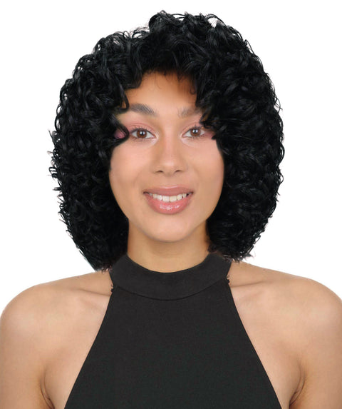 Lyon Natural Look, Full Volume & Easy Styling Shoulder-Length Curly 14" Full Wig for Women