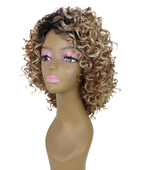 Lyon Natural Look, Full Volume & Easy Styling Shoulder-Length Curly 14" Full Wig for Women