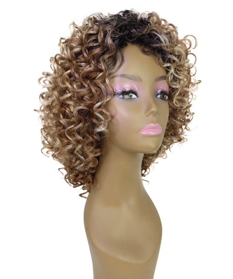 Lyon Natural Look, Full Volume & Easy Styling Shoulder-Length Curly 14" Full Wig for Women