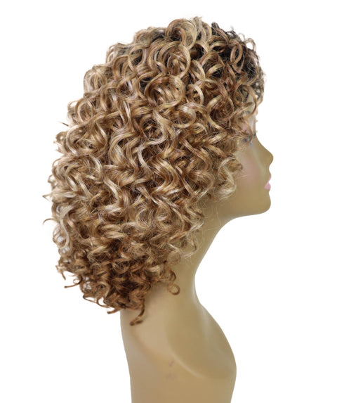 Lyon Natural Look, Full Volume & Easy Styling Shoulder-Length Curly 14" Full Wig for Women