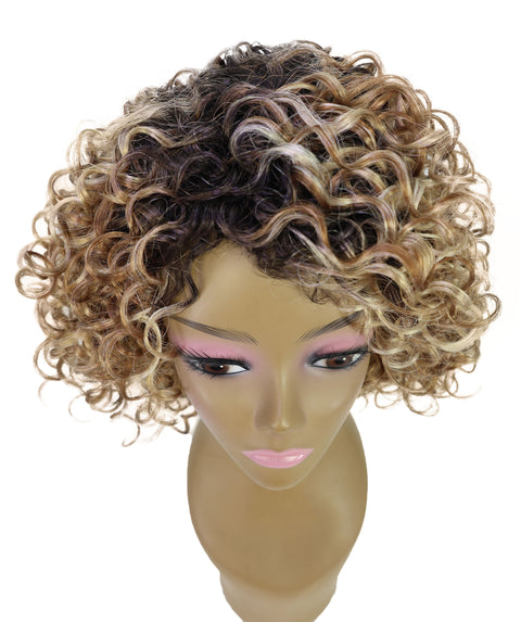 Lyon Natural Look, Full Volume & Easy Styling Shoulder-Length Curly 14" Full Wig for Women