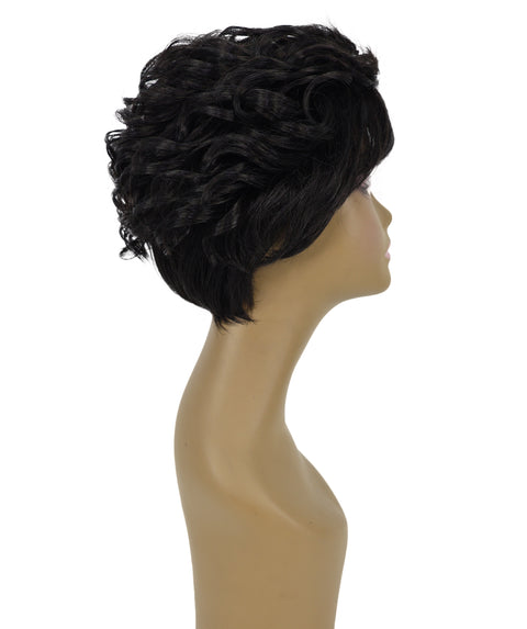 Chenel Short Length 9 inch Curly Full Wig with Bangs