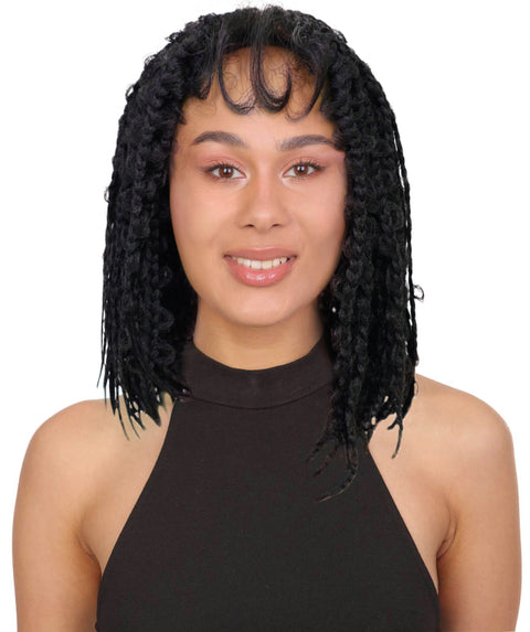 Marla Medium Length Braided 13 Inch Bob Lace Full Wig