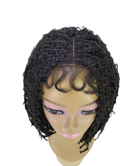 Marla Medium Length Braided 13 Inch Bob Lace Full Wig