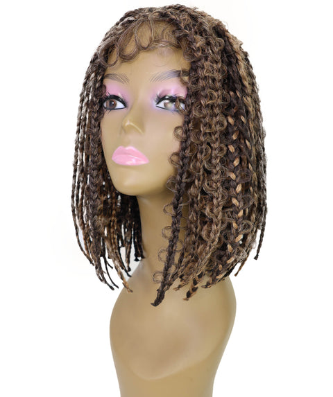Marla Medium Length Braided 13 Inch Bob Lace Full Wig