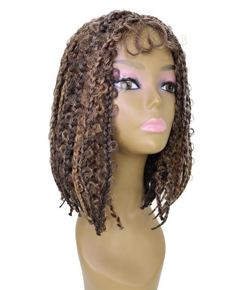 Marla Medium Length Braided 13 Inch Bob Lace Full Wig
