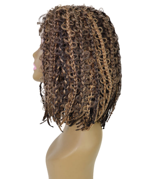 Marla Medium Length Braided 13 Inch Bob Lace Full Wig