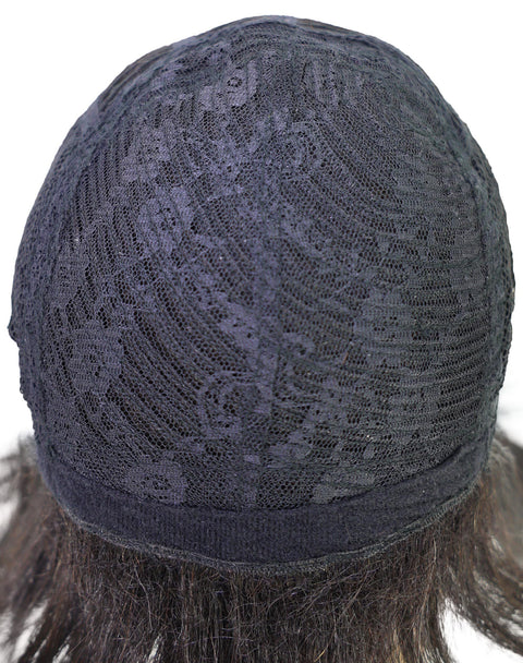 Neshla Human Hair Blend Short Straight Stacked Bob 9 inch Full Wig with Chic Angled Cut with Clean Layer