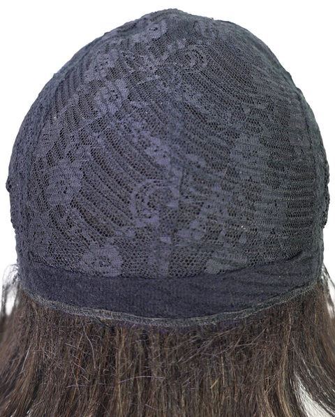 Neshla Human Hair Blend Short Straight Stacked Bob 9 inch Full Wig with Chic Angled Cut with Clean Layer