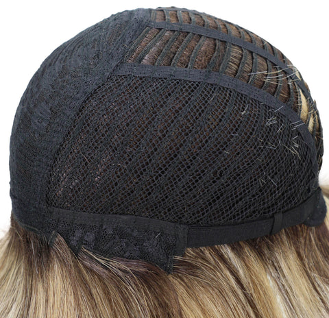 Neshla Human Hair Blend Short Straight Stacked Bob 9 inch Full Wig with Chic Angled Cut with Clean Layer