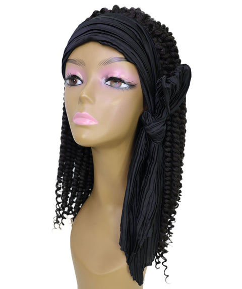 Lenora Easy Slip-On Long Braided 19 Inch Half Wig Layered