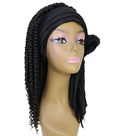 Lenora Easy Slip-On Long Braided 19 Inch Half Wig Layered