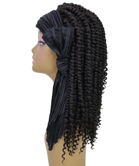 Lenora Easy Slip-On Long Braided 19 Inch Half Wig Layered