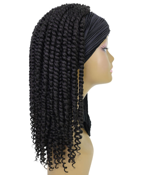 Lenora Easy Slip-On Long Braided 19 Inch Half Wig Layered
