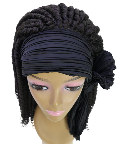 Lenora Easy Slip-On Long Braided 19 Inch Half Wig Layered