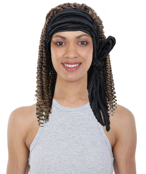 Lenora Easy Slip-On Long Braided 19 Inch Half Wig Layered