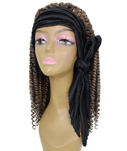 Lenora Easy Slip-On Long Braided 19 Inch Half Wig Layered