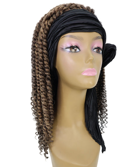 Lenora Easy Slip-On Long Braided 19 Inch Half Wig Layered