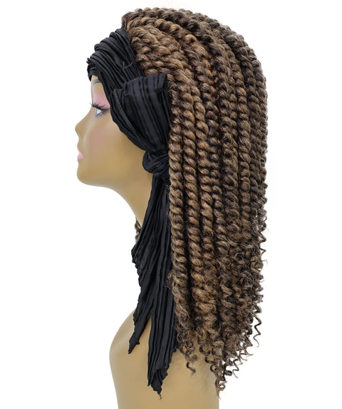 Lenora Easy Slip-On Long Braided 19 Inch Half Wig Layered