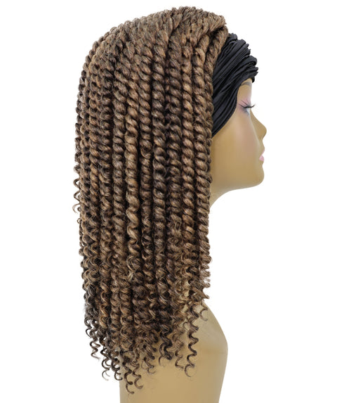 Lenora Easy Slip-On Long Braided 19 Inch Half Wig Layered