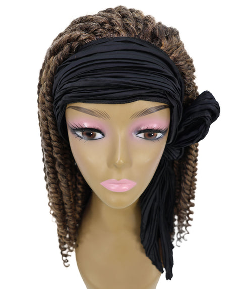 Lenora Easy Slip-On Long Braided 19 Inch Half Wig Layered