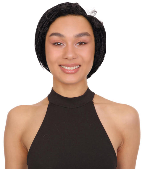 Rylan Short Side-Parted Elegant 9 Inch Cornrow Style Braided Wig for Women